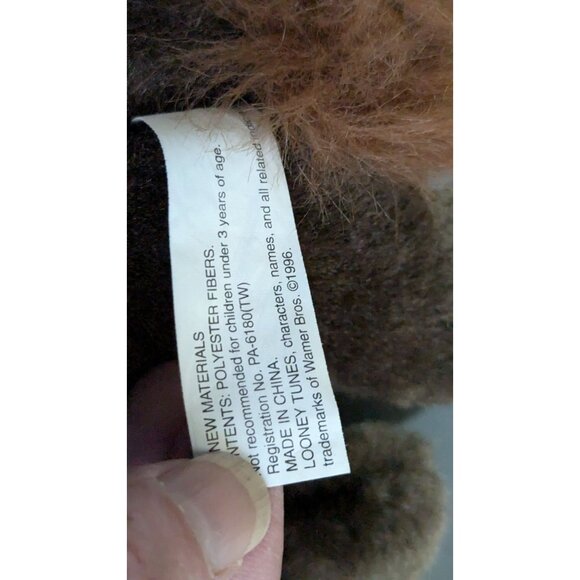 Vintage 1996 Looney Tunes Tazmanian Devil Plush Toy ACE Play by Play 10" - Picture 6 of 7